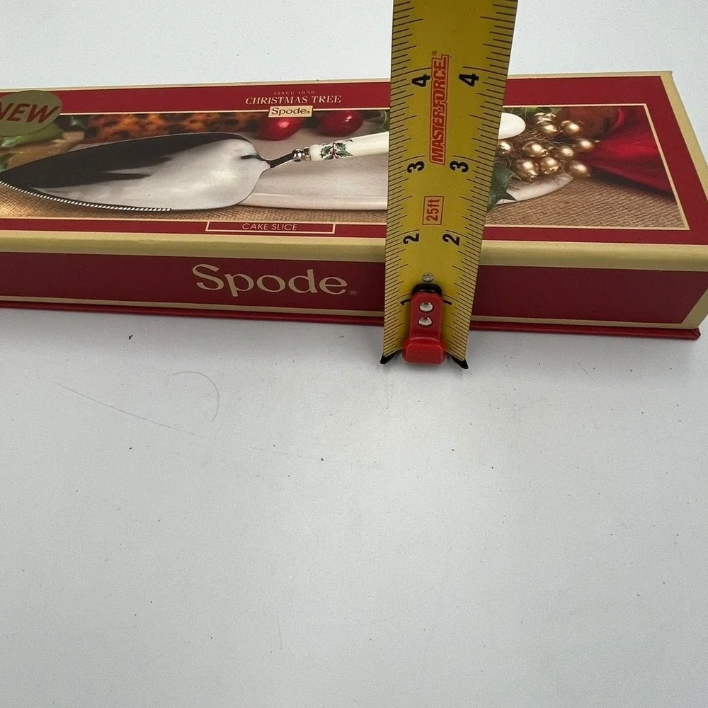 Spode Christmas Tree Cake Slice Server OS White New Serrated Holiday XT1104-X